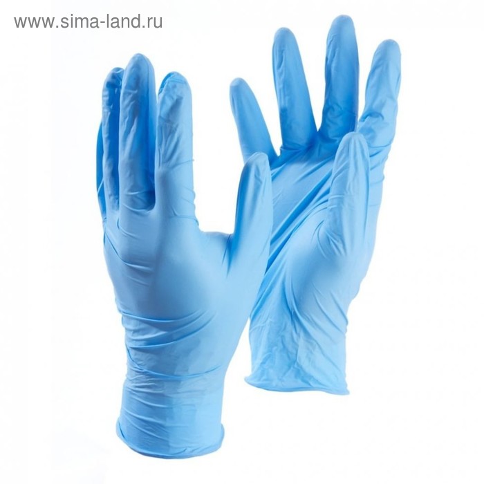 Перчатки винил-нитрил голубые M N1 (пара)