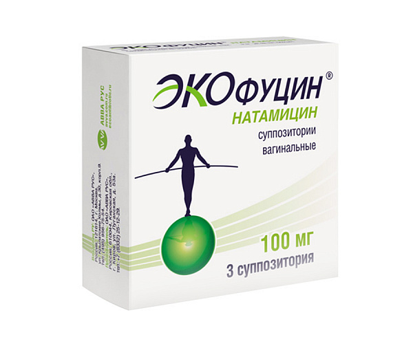 Экофуцин супп вагин. 100 мг № 3