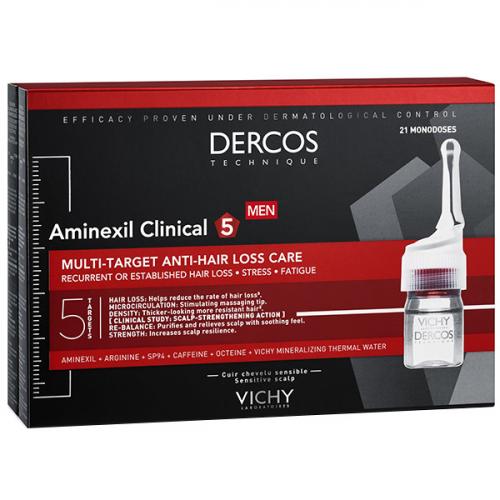 Ампулы д/мужчин "Vichy" Dercos Aminexil Clinical (21амп)