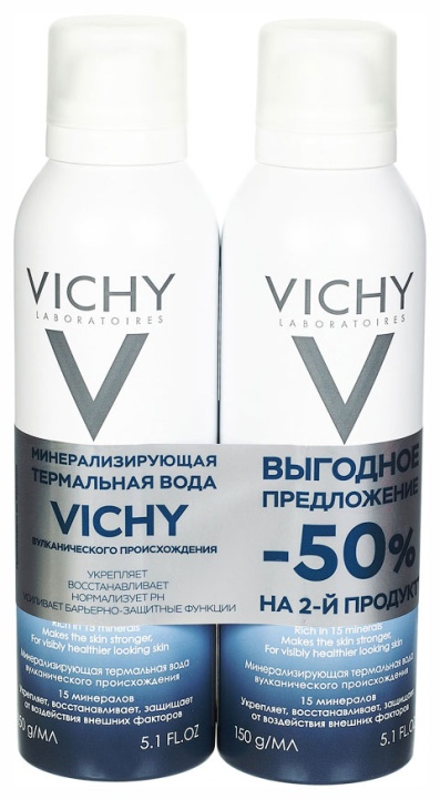"Vichy" Duopack: Термальная вода 150мл (-50% на второй)